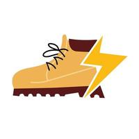 gráfico de vetor de ilustração do logotipo de sapatos de segurança de trovão. perfeito para usar em empresa de moda