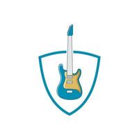 gráfico de vetor de ilustração de logotipo de palheta de guitarra. perfeito para usar para companhia de música