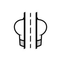 ilustração vetorial gráfico do chef no logotipo da estrada. perfeito para usar para empresa de tecnologia vetor