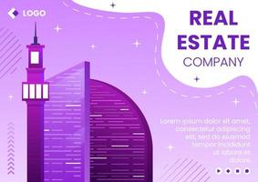 ilustração de design plano de modelo de folheto de investimento imobiliário editável de fundo quadrado adequado para mídia social, cartão comemorativo e anúncios de internet na web vetor