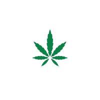 logotipo da folha de cannabis ou design do ícone vetor