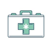 kit médico cannabis vetor