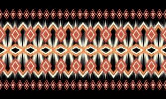 geométrico étnico oriental ikat padrão design tradicional para plano de fundo, tapete, papel de parede, roupas, embrulho, batik, tecido, ilustração vetorial. estilo bordado. vetor