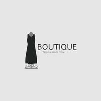 ilustração vetorial gráfico de vestido preto elegante. perfeito para usar em boutique de moda vetor