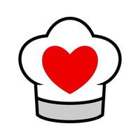 gráfico de vetor de ilustração do logotipo de amor do chef. perfeito para usar para empresa de tecnologia