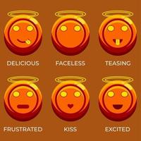 vetor de alta qualidade emoticons de bolha de desenhos animados emoticons de mídia social reações de comentários de bate-papo, modelo de ícones, rosto rasgado, sorriso, triste, amor, como, lol, riso mensagem de personagem emoji