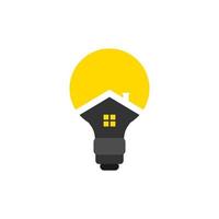 ilustração vetorial gráfico do logotipo da lâmpada da casa moderna. perfeito para usar para empresa de tecnologia vetor