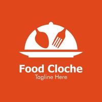 ilustração vetorial gráfico do logotipo de cloche de comida. perfeito para usar em empresas alimentícias vetor