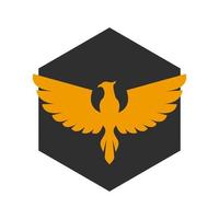 ilustração vetorial gráfico do logotipo da águia dourada. perfeito para usar para empresa de tecnologia vetor