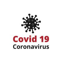 design do logotipo do covid 19 coronavirus. coronavírus covid 19 - vetor