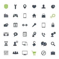 36 ícones definidos para web design, infográficos e aplicativos vetor