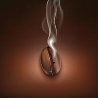 Cartaz do fundo do fumo do feijão de café vetor