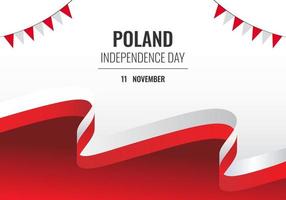 banner de fundo do dia da independência da Polónia para celebração nacional. vetor