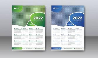 feliz ano novo modelo de design de calendário de 2022 download profissional vetor