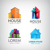 conjunto de vetores de logotipos de casas, propriedades, imóveis