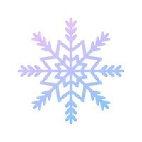 floco de neve gradiente. ícone de design de logotipo. símbolo de inverno de cristal de gelo. modelo para design de inverno. vetor