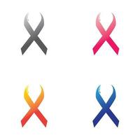 cancer logo template icon set vector