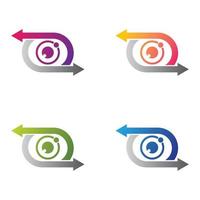 conjunto de ícones de vetor de modelo de logotipo para cuidados com os olhos