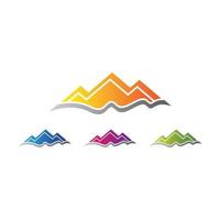design do ícone do modelo do logotipo da montanha vetor