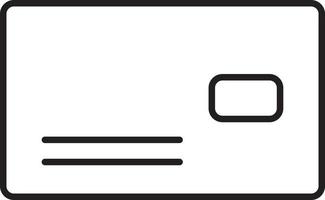 linha de vetor de cartão para web, apresentação, logotipo, símbolo do ícone.