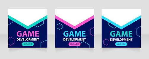 modelo de design de banner da web para educação on-line design de jogos vetor