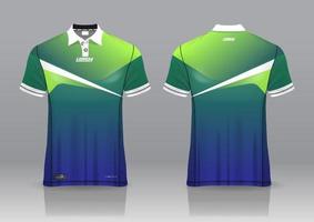 design uniforme de camisa pólo, pode ser usado para badminton, golfe em vista frontal, vista traseira. vetor de maquete de jersey, design premium muito simples e fácil de personalizar