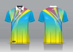 design uniforme de camisa pólo, pode ser usado para badminton, golfe em vista frontal, vista traseira. vetor de maquete de jersey, design premium muito simples e fácil de personalizar