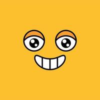 sorrindo alegre ilustração vetorial de emoji vetor