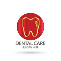 logotipo da clínica dentária. modelo de vetor de dente, ícone de símbolo de higiene bucal e clínica com estilo de design moderno.