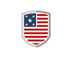 escudo de proteção com bandeira americana dentro vetor