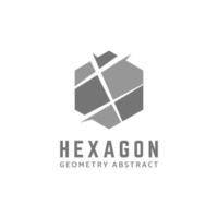 modelo de logotipo hexagonal para o logotipo de sua empresa vetor