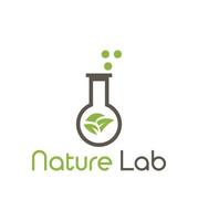 design de logotipo do laboratório da natureza vetor