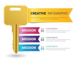 infográficos chave de negócios vetor