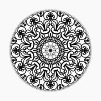 padrão circular em forma de mandala com flor para decoração de tatuagem de mandala de henna vetor