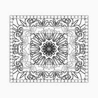 mão desenhada moldura com mandala. decoração em doodle oriental étnico ou vetor