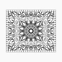 mão desenhada moldura com mandala. decoração em doodle oriental étnico ou vetor