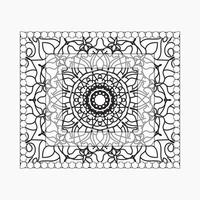 mão desenhada moldura com mandala. decoração em doodle oriental étnico ou vetor