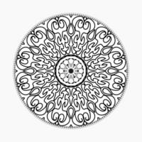 padrão circular em forma de mandala com flor para decoração de tatuagem de mandala de henna vetor