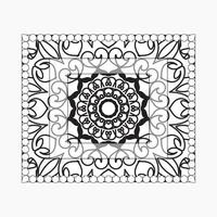 mão desenhada moldura com mandala. decoração em doodle oriental étnico ou vetor