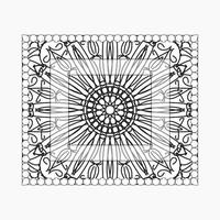 mão desenhada moldura com mandala. decoração em doodle oriental étnico ou vetor