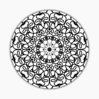 padrão circular em forma de mandala com flor para decoração de tatuagem de mandala de henna vetor