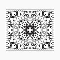 mão desenhada moldura com mandala. decoração em doodle oriental étnico ou vetor