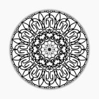 padrão circular em forma de mandala com flor para decoração de tatuagem de mandala de henna vetor