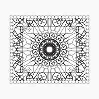 mão desenhada moldura com mandala. decoração em doodle oriental étnico ou vetor