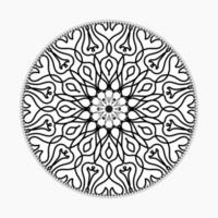 padrão circular em forma de mandala com flor para decoração de tatuagem de mandala de henna vetor