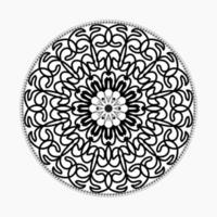 padrão circular em forma de mandala com flor para decoração de tatuagem de mandala de henna vetor