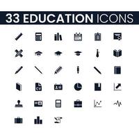 Conjunto de 36 ícones de documentos. pacote de ícones do documento. coleção de ícones. curso de vetor editável.