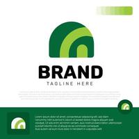 design de logotipo ecologicamente correto para empresa e negócios vetor