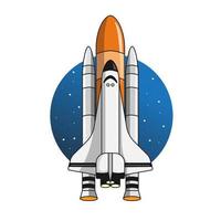 vetor de naves espaciais. nave espacial, exploração planetária e viagens
