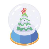 globo de neve de natal vetor